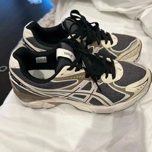 ASICS “imperfection” GT 2160 leather-trimmed, denim and rubber sneakers - Picture 2 of 5